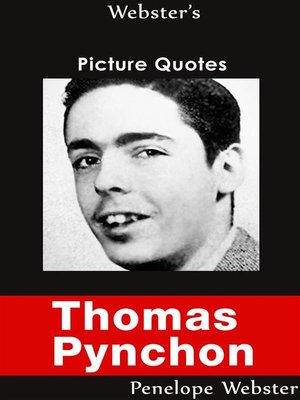 cover image of Webster's Thomas Pynchon Picture Quotes